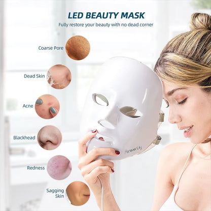 7-Color Minimalism LED Facial Mask Photon Therapy Light Device
