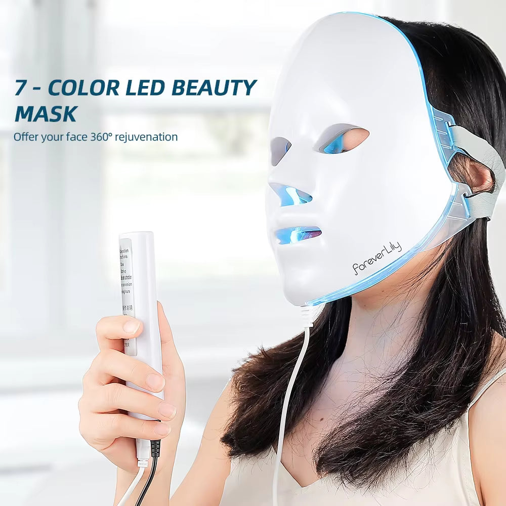 7-Color Minimalism LED Facial Mask Photon Therapy Light Device