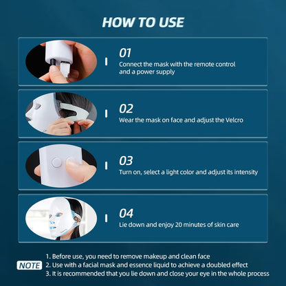 7-Color Minimalism LED Facial Mask Photon Therapy Light Device