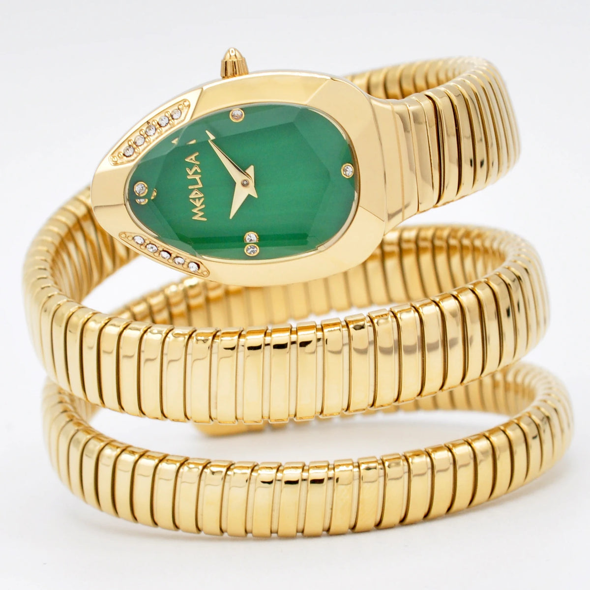 Velora Aesthetics Snake Dress Watch Coiled in Gold