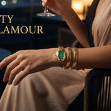 Velora Aesthetics Snake Dress Watch Coiled in Gold