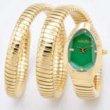 Velora Aesthetics Snake Dress Watch Coiled in Gold