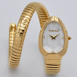 Velora Aesthetics Snake Dress Watch Coiled in Gold